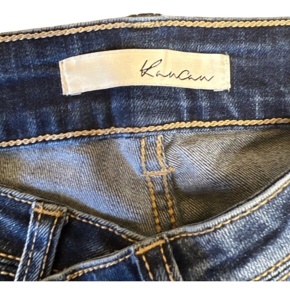 KanCan Womens Distressed Skinny Jeans W1 24 Blue Denim Mid-Rise 73% Cotton - Picture 4 of 7